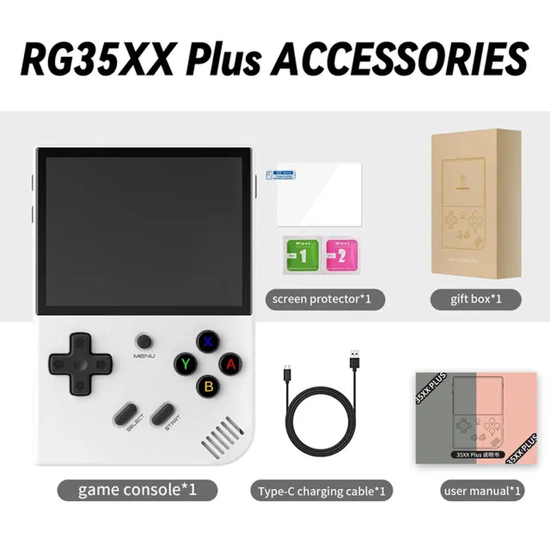 "RG35XX Plus: Retro Portable Handheld Game Console with HDMI Output and 3.5'' IPS Screen"
