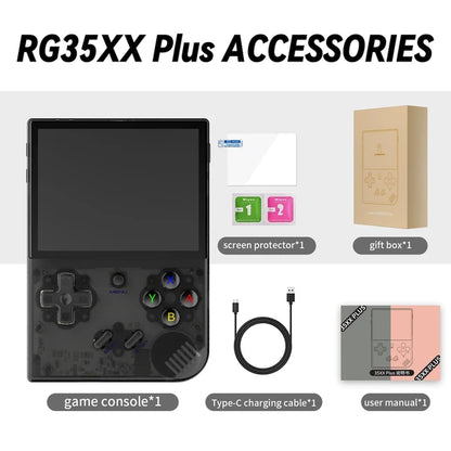 "RG35XX Plus: Retro Portable Handheld Game Console with HDMI Output and 3.5'' IPS Screen"